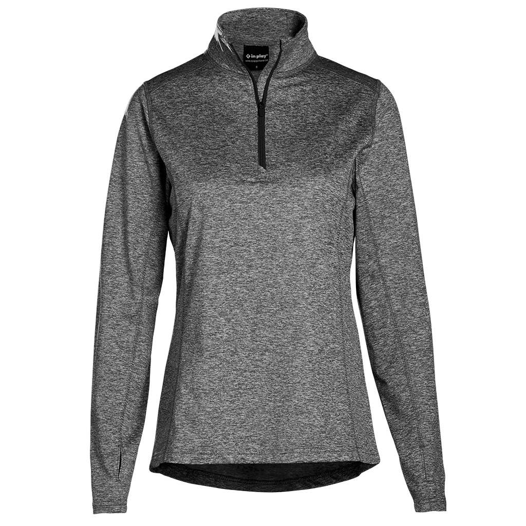 In Play women's quarter zip in Black Heather