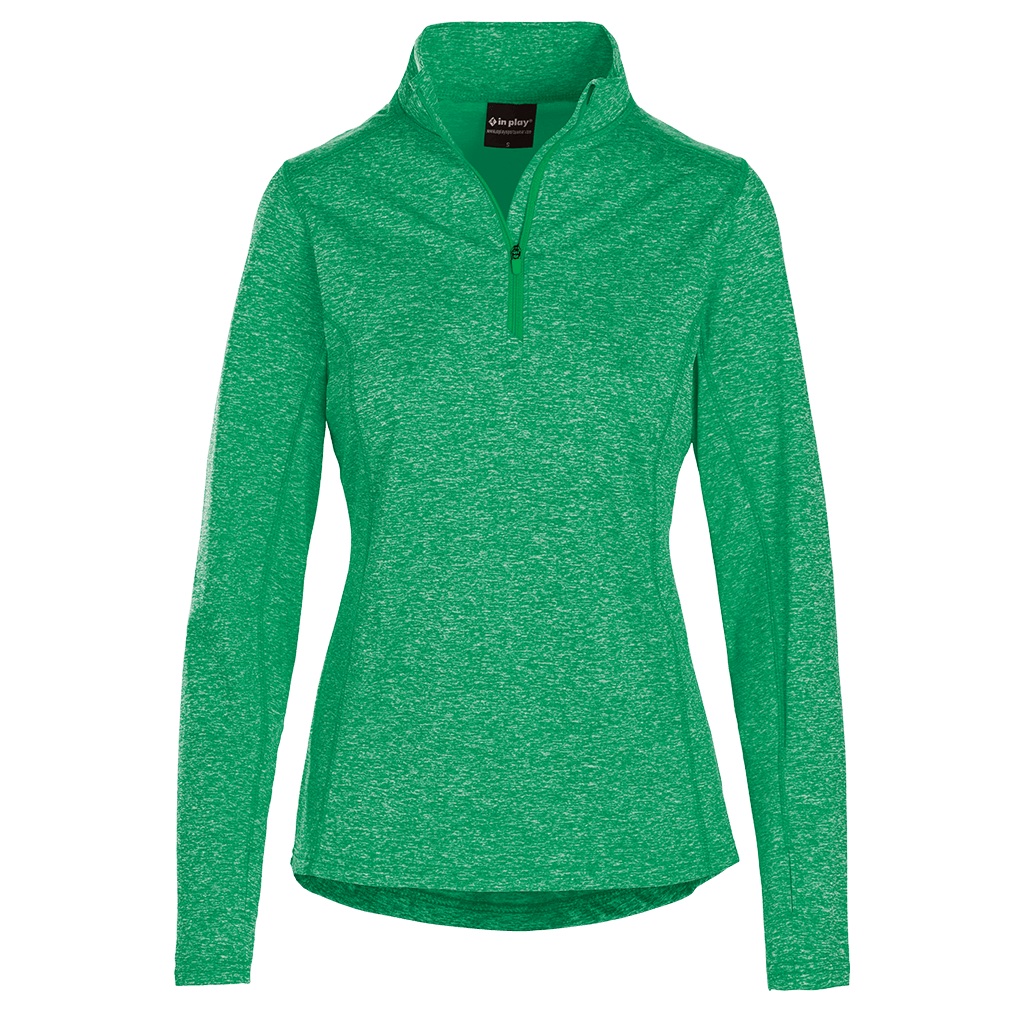 In Play women's quarter zip in Kelly Heather