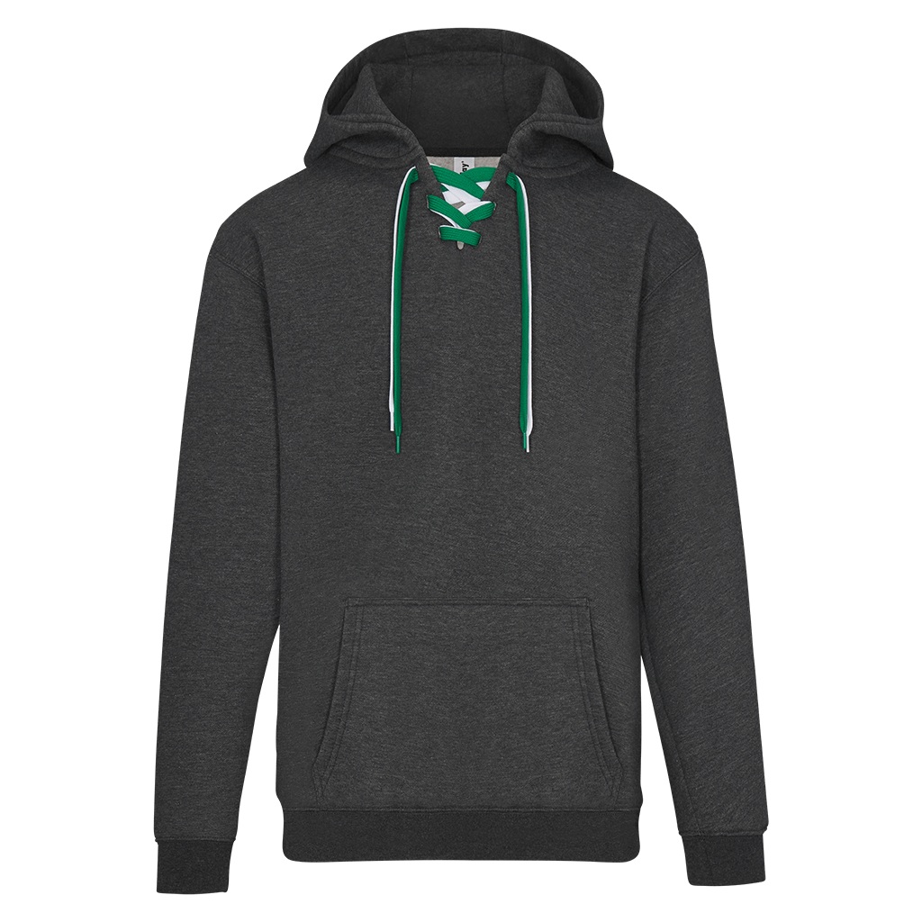In Play Style 9001 lace-up hoodie in Charcoal