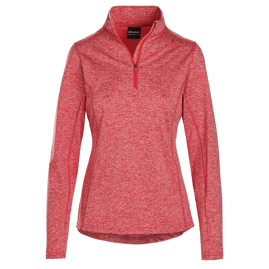 In Play women's quarter zip in Red Heather